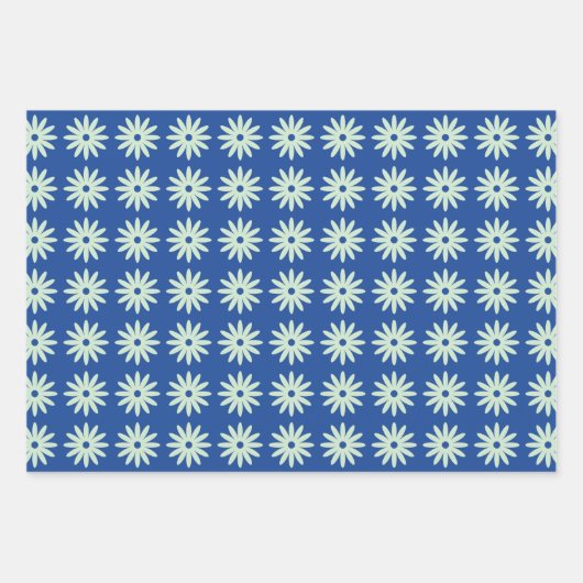 Retro Daisy Print Geschenkpapier Set (Vorderseite 2)