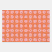 Retro Daisy Print Geschenkpapier Set (Vorderseite)
