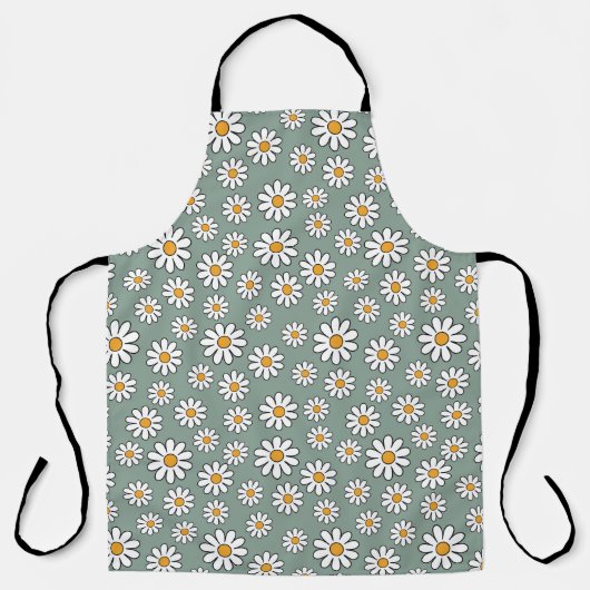 Retro Daisy Print Schürze (Vorderseite)