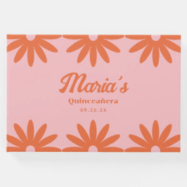 Retro Daisy Quinceanera Gästebuch
