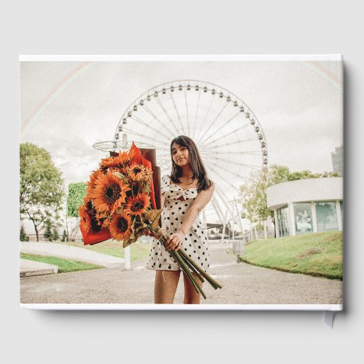 Retro Daisy Quinceanera Gästebuch (Rückseite)