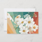 Retro Daisy Rainbow Birthday Vielen Dank Dankeskarte (Rückseite)