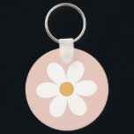 Retro daisy rosa boho schlüsselanhänger<br><div class="desc">Retro inspiriert rosa daisy k3y Kette ideal für ein Gastgeschenk für Ihre Retro Geburtstagsparty.</div>