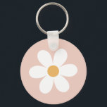 Retro daisy rosa boho schlüsselanhänger<br><div class="desc">Retro inspiriert rosa daisy k3y Kette ideal für ein Gastgeschenk für Ihre Retro Geburtstagsparty.</div>