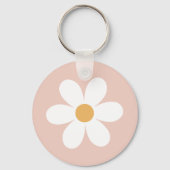 Retro daisy rosa boho schlüsselanhänger (Vorderseite)