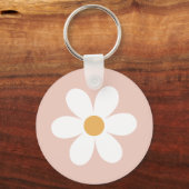 Retro daisy rosa boho schlüsselanhänger (Vorderseite)