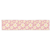 Retro daisy rosa boho wüstenrosa kurzer tischläufer (Horizontal)