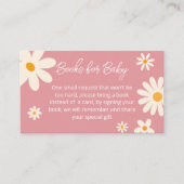 Retro daisy rosa Wüste Babydusche Anfrage Begleitkarte (Vorderseite)