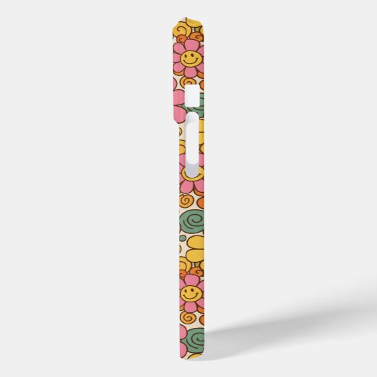 Retro Daisy Smile Pattern Case-Mate iPhone Hülle (Rückseite / Links)