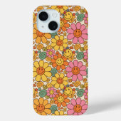 Retro Daisy Smile Pattern Case-Mate iPhone Hülle (Rückseite)