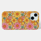 Retro Daisy Smile Pattern Case-Mate iPhone Hülle (Rückseite (Horizontal))