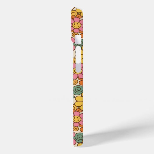 Retro Daisy Smile Pattern Case-Mate iPhone Hülle (Rückseite / Links)
