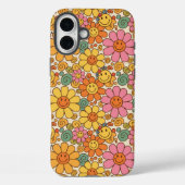 Retro Daisy Smile Pattern Case-Mate iPhone Hülle (Rückseite)