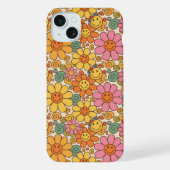 Retro Daisy Smile Pattern iPhone Hülle (Rückseite)
