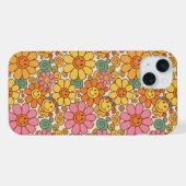 Retro Daisy Smile Pattern iPhone Hülle (Rückseite (Horizontal))