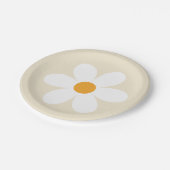 Retro daisy tan boho pappteller (Schrägansicht)