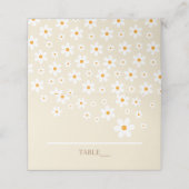 Retro Daisy Tan Platzkarte (Außenseite Aufgefaltet)