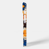 Retro Daisy Tile Pattern Handy Case (Rückseite / Links)