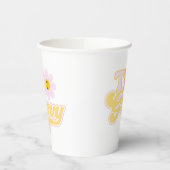 Retro Daisy Two Groovy Paper Cups Pappbecher (Links)