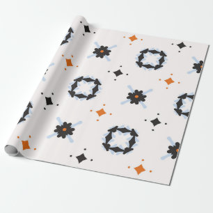Retro Daisy Vintages Muster Handgezogenes Muster,  Geschenkpapier