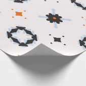 Retro Daisy Vintages Muster Handgezogenes Muster, Geschenkpapier (Ecke)