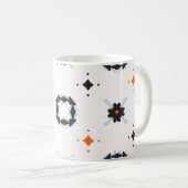 Retro Daisy Vintages Muster Handgezogenes Muster, Kaffeetasse (VorderseiteRechts)