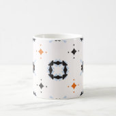 Retro Daisy Vintages Muster Handgezogenes Muster, Kaffeetasse (Mittel)