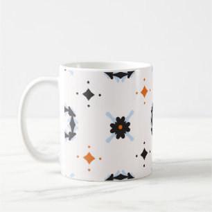 Retro Daisy Vintages Muster Handgezogenes Muster, Kaffeetasse