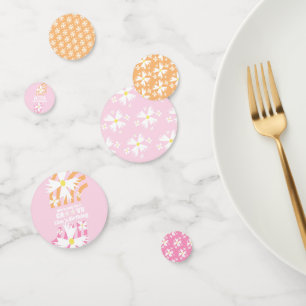 Retro Daisy Way Two Groovy Rainbow Party   Konfetti