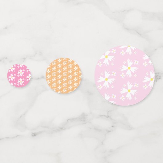 Retro Daisy Way Two Groovy Rainbow Party Konfetti (Vorderseiten)