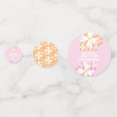 Retro Daisy Way Two Groovy Rainbow Party Konfetti (Rückseiten)