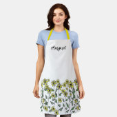 Retro Daisy Wildblumen HandGezeichnet Boho Summer Schürze (Getragen)