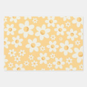 Retro Daisy Wrapping Paper Sheets | Groovy Floral Geschenkpapier Set (Vorderseite 2)
