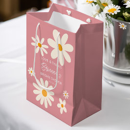 Retro daisy Wüste Rosa Brautparty Gefallen Gefalle Mittlere Geschenktüte