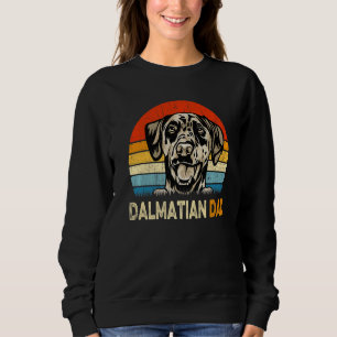Retro Dalmatiner Vater Vater's Day Vintag Hund Vat Sweatshirt