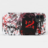 Retro Damask Muster mit Monogram Letter N Case-Mate iPhone Hülle (Rückseite (Horizontal))