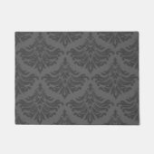 Retro Damast-Brokat-Stahl koksgrau Fußmatte (Vorderseite)