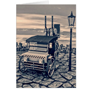 Retro-Dampf-Taxi