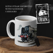 Retro-Dampflokomotive mit Personenbeförderungen Zweifarbige Tasse