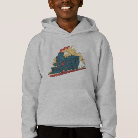 Retro-Dampfzug - Vintager Transport Hoodie (Vorderseite)