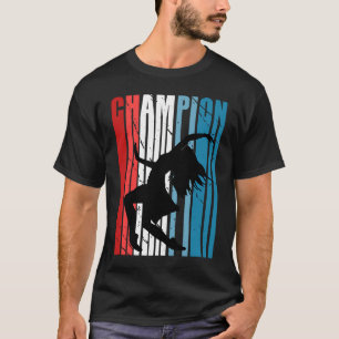 Retro Dance Birthday Champion Silhouette Red White T-Shirt