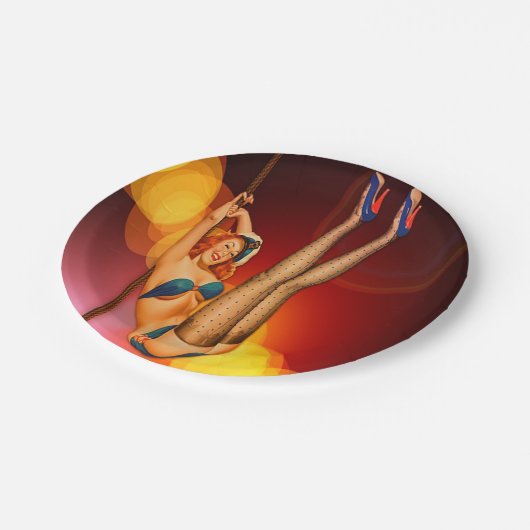 Retro Dance Entertainer Party Paper Teller (Schrägansicht)