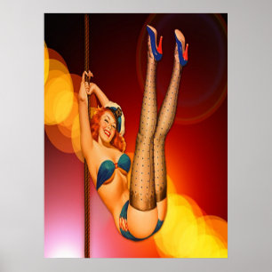 Retro Dance Entertainer Poster