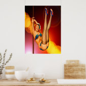 Retro Dance Entertainer Poster (Küche)