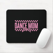 Retro Dance Mama Coquette Bow Checkered Dance Mama Mousepad (Mit Mouse)
