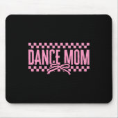 Retro Dance Mama Coquette Bow Checkered Dance Mama Mousepad (Vorne)