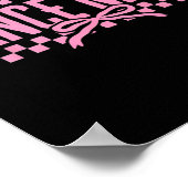 Retro Dance Mama Coquette Bow Checkered Dance Mama Poster (Ecke)