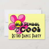Retro Dance Party - Alte Schule Coole Vinyl Platte Einladung (Vorderseite)