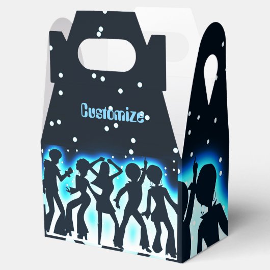 Retro Dance Party Aquamarin Gable Geschenkschachtel (Geöffnet)