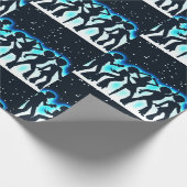 Retro Dance Party Aquamarin Geschenkpapier (Ecke)